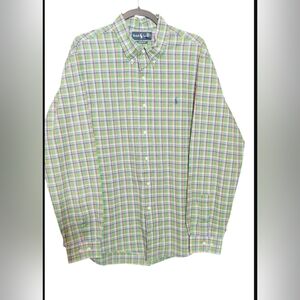 Ralph Lauren Men's Plaid Shirt in Green and Purple